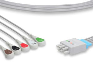 CABLE ECG CONDUCTOR TIPO BOTÓN 5DEV