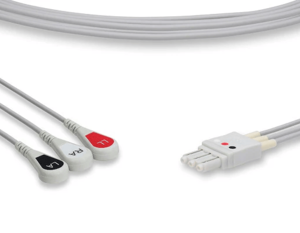 CABLE CONDUCTOR ECG DE BOTÓN 3 DEV
